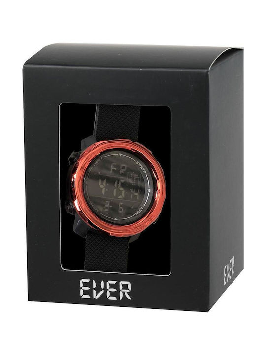 Diakakis Kids Digital Watch with Rubber/Plastic Strap Black Various Designs/Assortments of Designs) 1pc