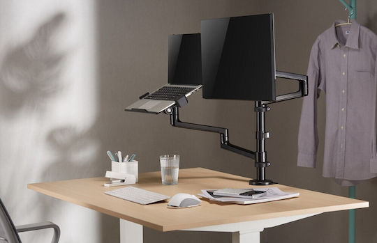 Gembird + Notebook Tray Halterung Auf dem Schreibtisch Monitor bis 32" mit Arm