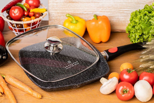 Edenberg Grill Mit Deckel aus Aluminium 24cm