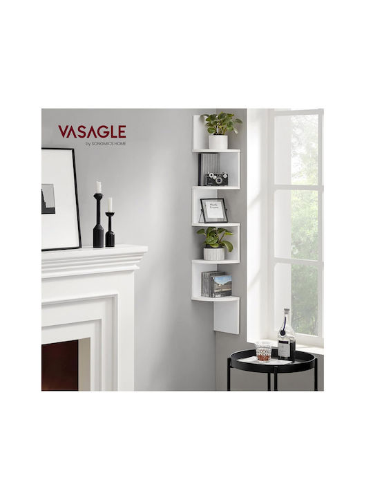 Eckregal Wand White 20x20x127.5cm