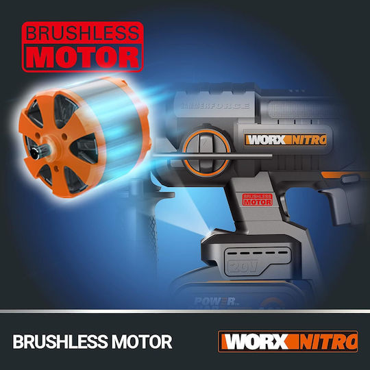 Worx Impact Demolition Hammer Battery 20V 1x4Ah with Chuck SDS Plus WX381
