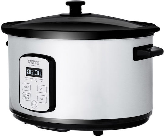 Camry Slow Cooker 270W With Capacity 4.7lt Silver