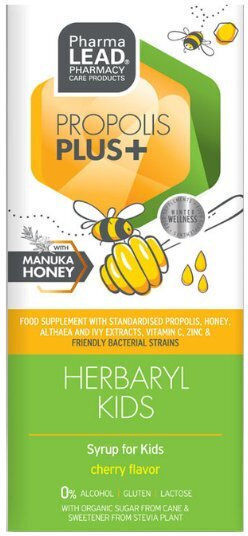 Pharmalead Plus+ Herbaryl Syrup for Children Gluten-Free Cherry 200ml