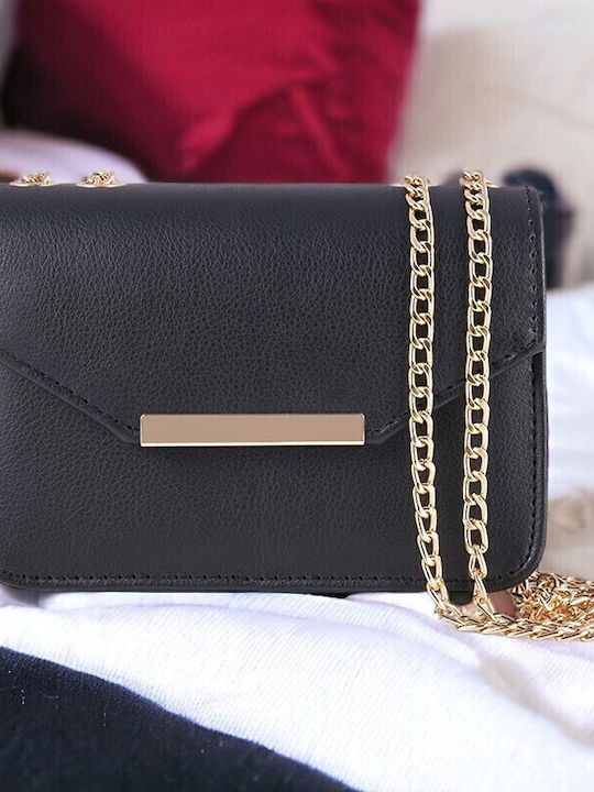 Γυναικεία Flap Bag Χιαστί Μαύρη
