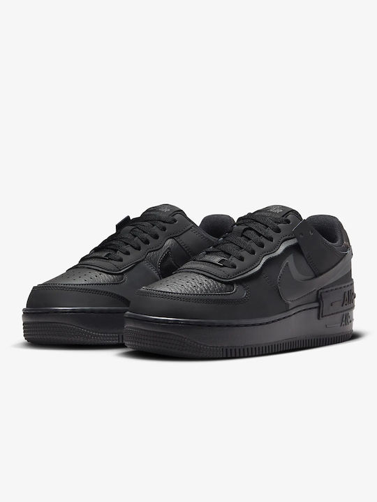 Nike Air Force 1 Shadow Damen Flatforms Sneakers Black / Anthracite / Velvet Brown