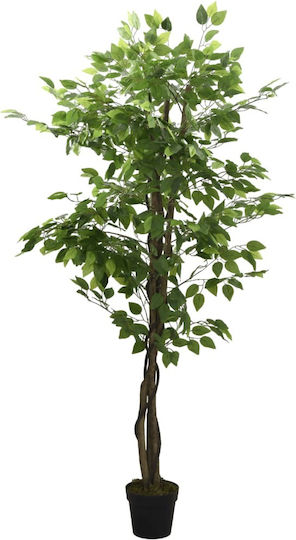 Изкуствено дърво за външно пространство Ficus Lyrata Green 180см vidaXL