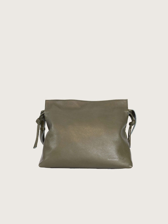 Leather Twist Leder Damen Tasche Schulter Khaki