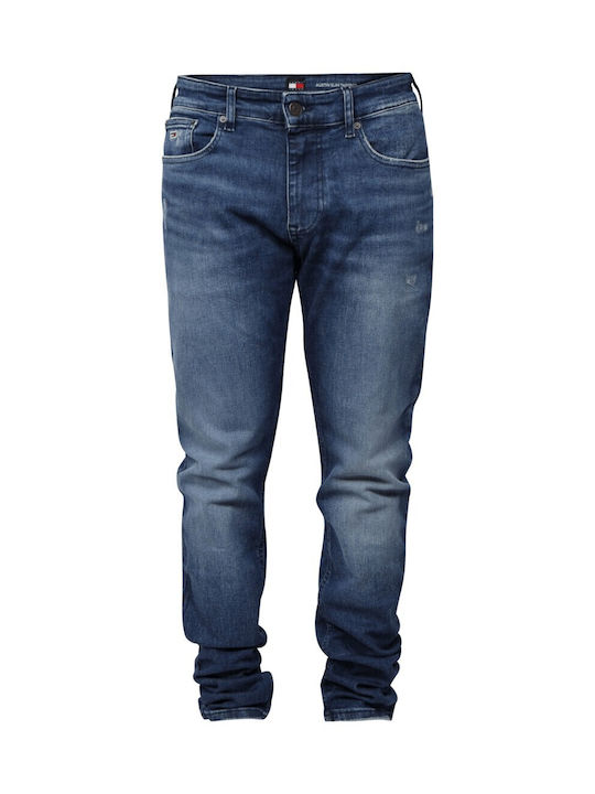 Austin Men's Elastic Jeans Pants With Slim Tapered Fit Blue