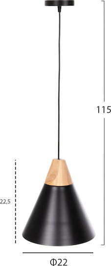 HomeMarkt Κρεμαστό Φωτιστικό Μαύρο 22x22x22εκ. HomeMarkt Κρεμαστό Φωτιστικό Μαύρο 22x22x22εκ.