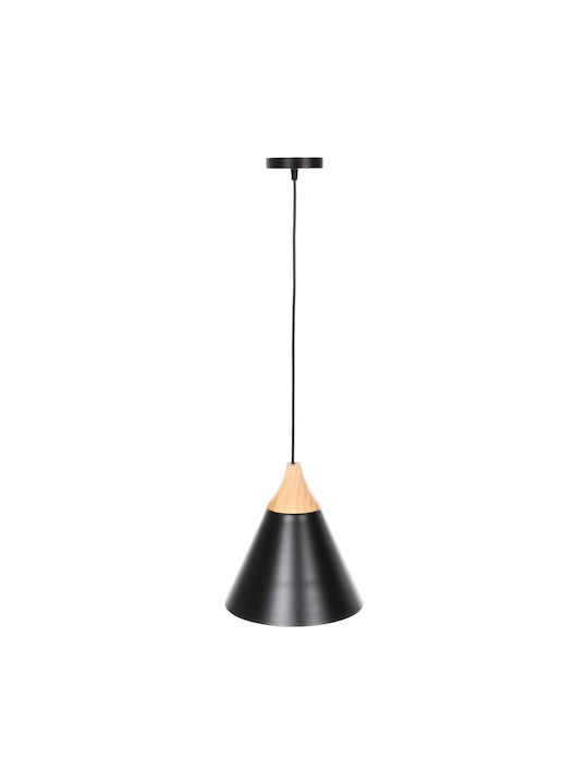 HomeMarkt Black Bell Pendant Ceiling Light with E27 Socket 22x22x22cm