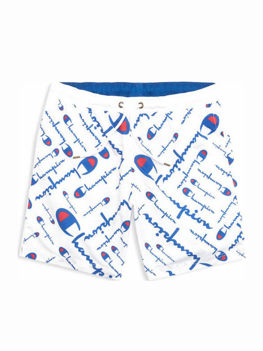 Men's Swimwear Shorts White with Patterns