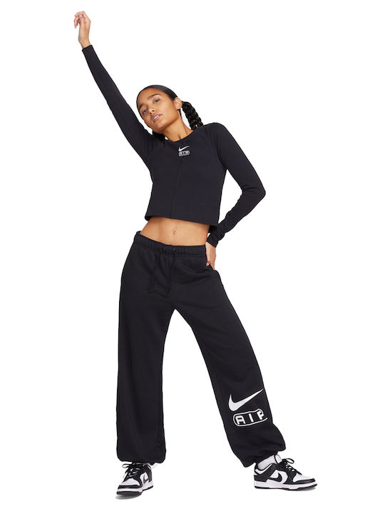 Sportswear Air Дамска Спортна Блуза Дълъг Ръкав Черна