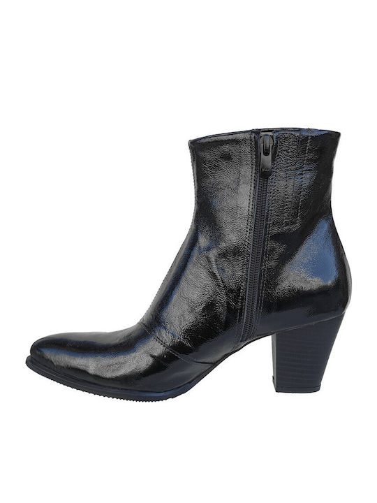 Noula Shoes Leather Women's Cowboy Boots Black