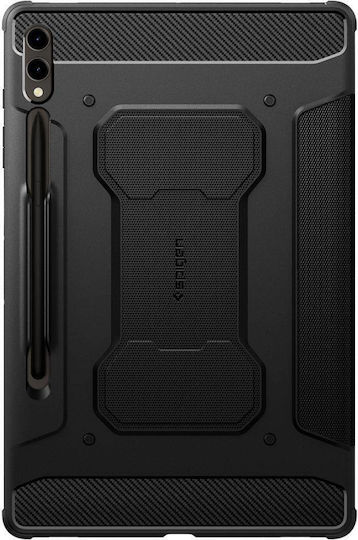 Spigen Rugged Armor Pro Флип Капак Издръжлива Черна (Galaxy Tab S9+ / Galaxy Tab S10+)