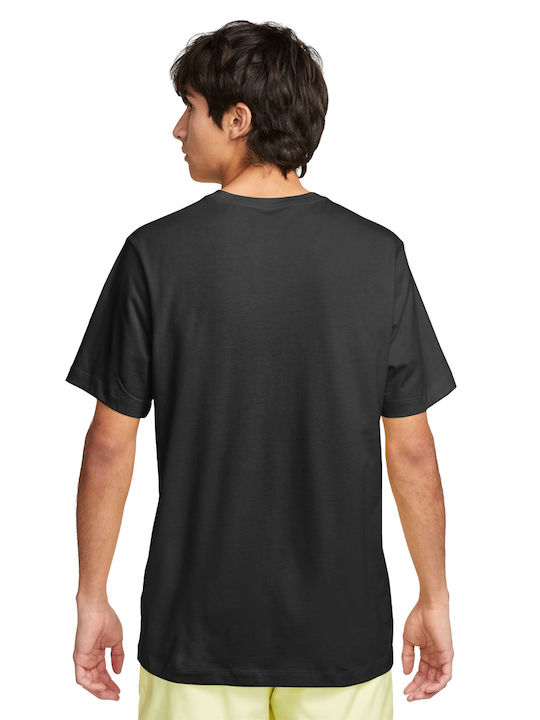 Nike Sportswear Club Ανδρικό Αθλητικό T-shirt Κοντομάνικο Μαύρο.