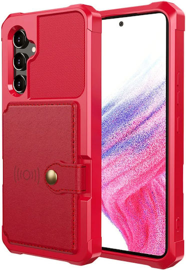 HappyCase Портмоне Силикон 0.5мм Червен (Galaxy A34)