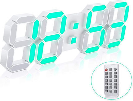 EDUP Масов Часовник Дигитален LED Пластмасов с Будилник Бял 30.006.0002