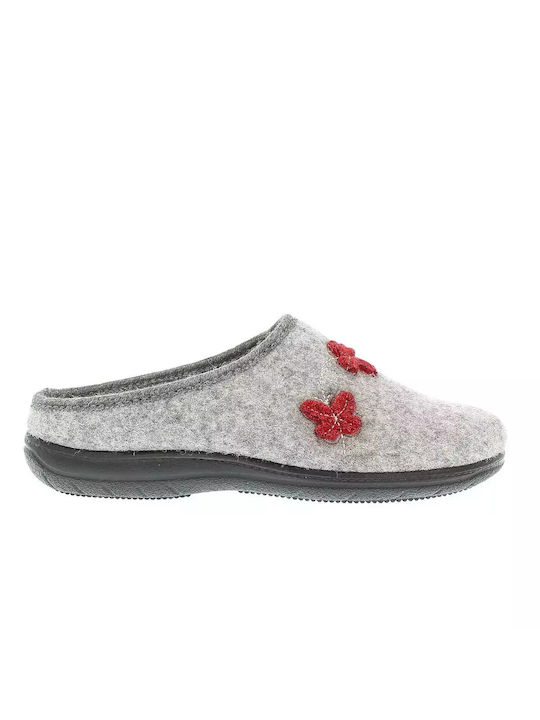 Emanuele Winter Women's Slippers in Gray color