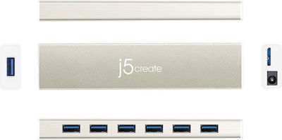 J5create USB 3.1 7 Port Hub with USB-C Connection