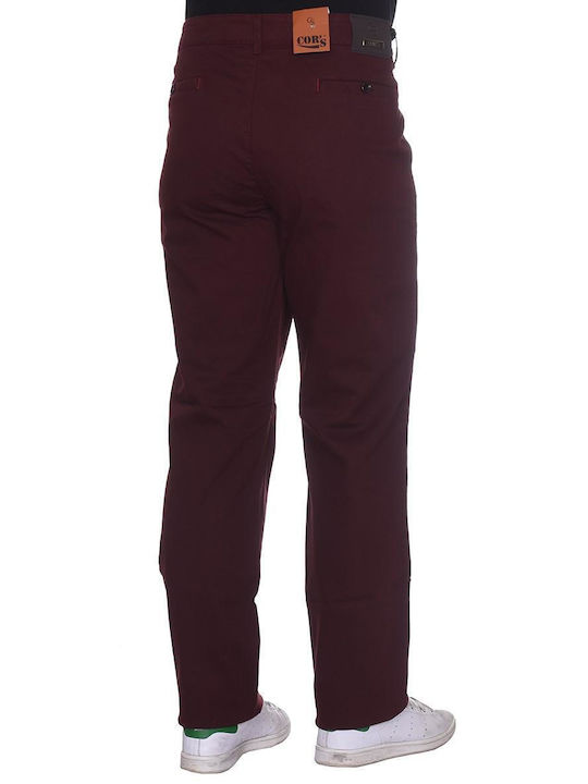 Cor's Men's Trousers Bordeaux.