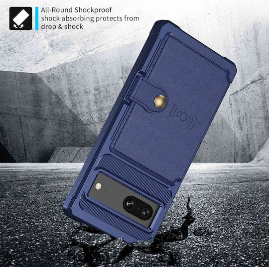 HappyCase Wallet Silicon 0.5mm Albastru (Google Pixel 7)