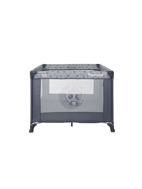 Lorelli Cool Grey Pandas Park with Mattress Gray 100x100cm