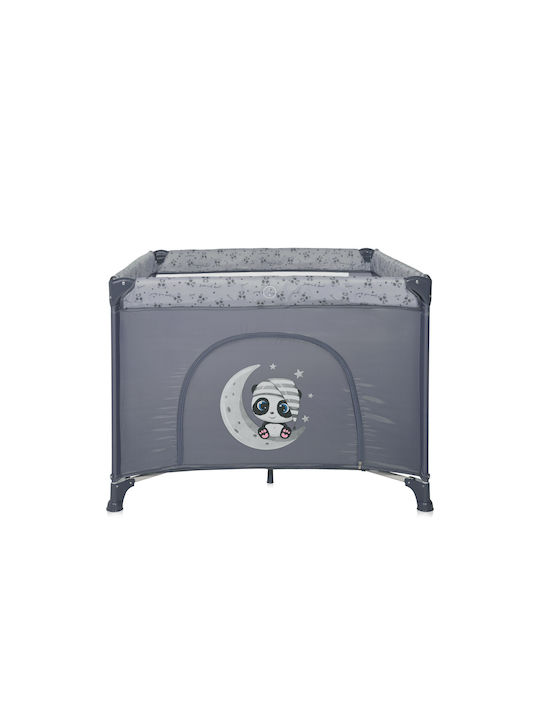 Lorelli Cool Grey Pandas Park with Mattress Gray 100x100cm