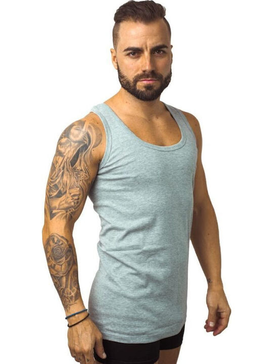 01-1011 Herren Unterhemden ΓΚΡΙ 1Packung