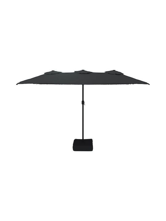 Aluminium Garten- und Terrassen-Sonnenschirm Schwarz 4.49x2.45xHöhe 2.45m