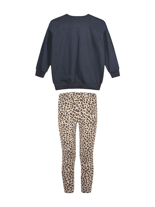 Energiers Kids Set with Leggings Winter 2pcs Leopard (Leopard) Φούτερ