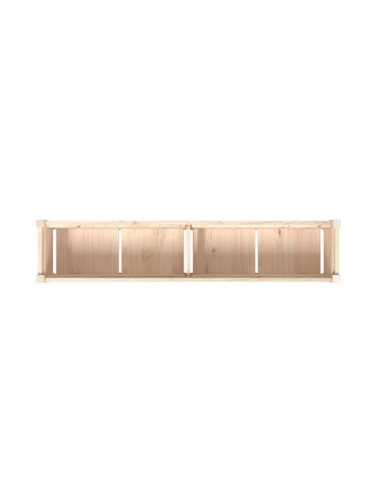 vidaXL Set 2 Planters Wooden Solid Pine Wood Solid Pine Wood