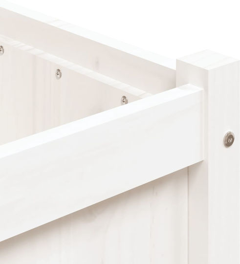 vidaXL Blumenkasten Hölzernes White 90x50x70cm.