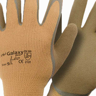 Galaxy Gloves for Work Brown Cotton 1pcs