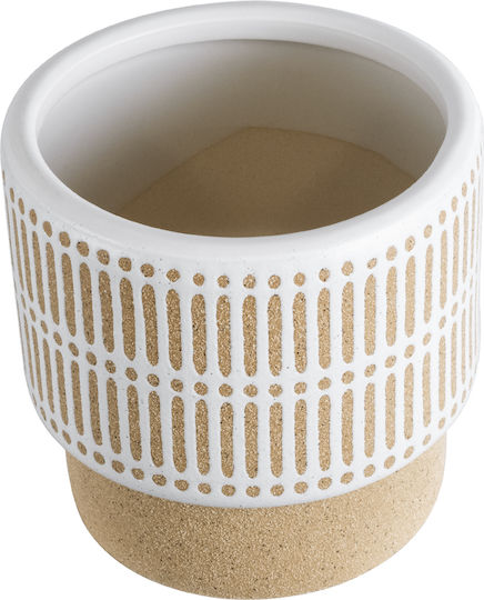GloboStar Artificial Garden Amaretto Blumentopf Keramik Beige