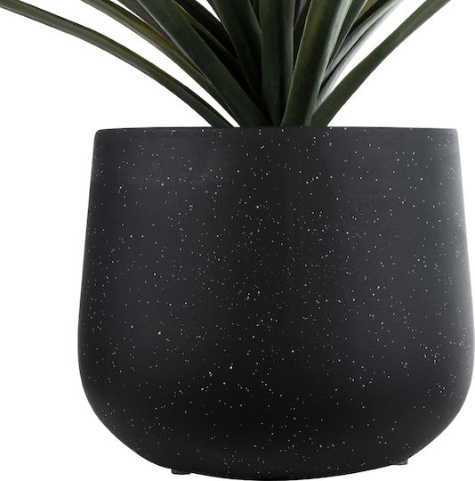 GloboStar Mayfair Κασπώ Πολυεστερικό Μαύρο με Βάση 25x25x30εκ.