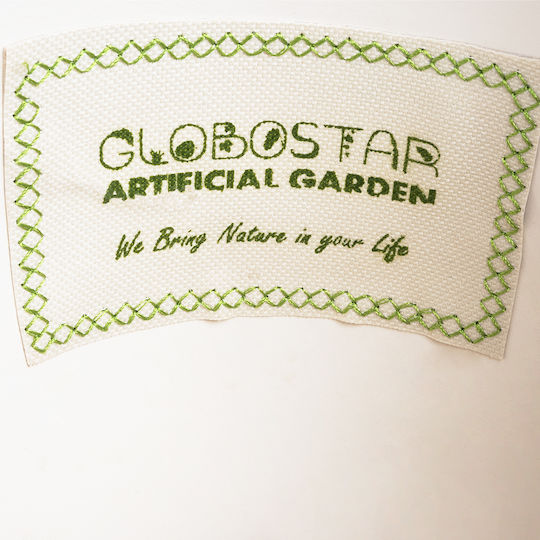 GloboStar Tokyo Ghiveci Ceramică Alb cu suport 16x16x19εκ.
