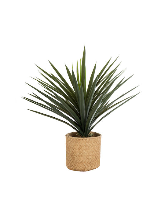 GloboStar Artificial Garden Medrano Planter Polyester Beige with Stand 69x69x23cm.