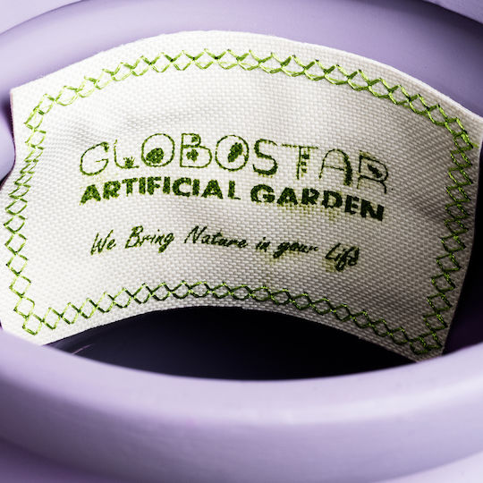 GloboStar Bogota Ghiveci Ceramică Violet cu suport 14x14x15εκ.