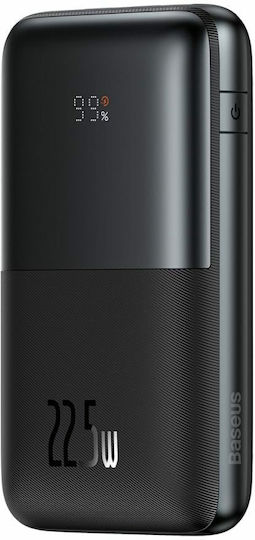 Baseus Bipow Pro Power Bank 20000mAh 22.5W с 2 USB-A порта и USB-C порт Power Delivery Черен