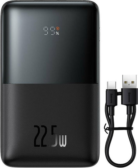 Baseus Bipow Pro Power Bank 20000mAh 22.5W с 2 USB-A порта и USB-C порт Power Delivery Черен