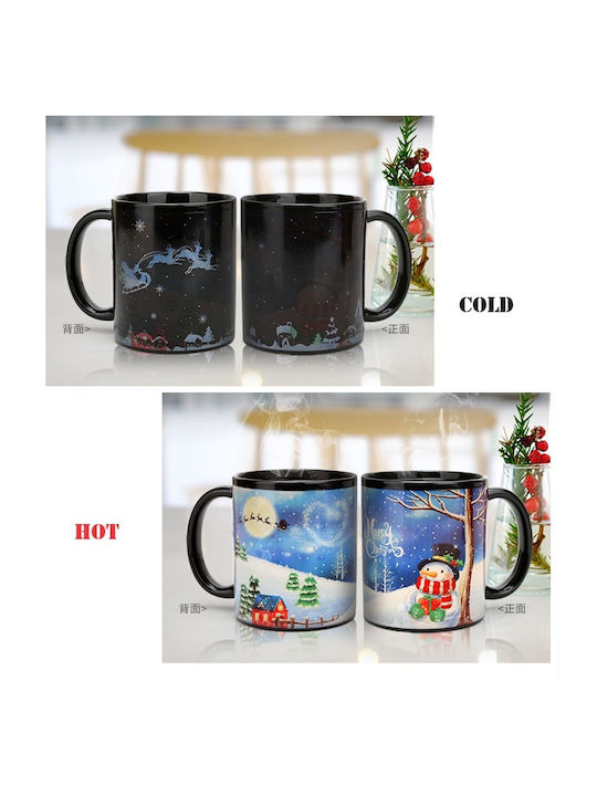 eBest Christmas Mug Ceramic Black 1pcs