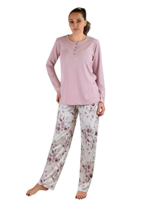 Poleren Winter Women's Pyjama Set Pink