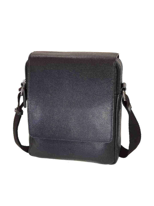 Earth Geantă De Umăr / Tip Crossbody Din Piele Pentru Bărbați Neagră
