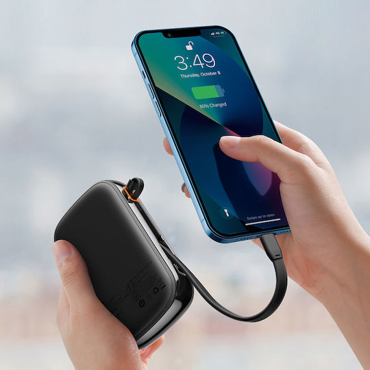 Baseus Qpow Pro Power Bank 20000mAh 20W με Θύρα USB-A και Θύρα USB-C Power Delivery / Quick Charge 3.0 Μαύρο