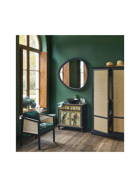 Liberta Aenaos Wall Mirror with Black Wooden Frame 75x70cm 1pcs