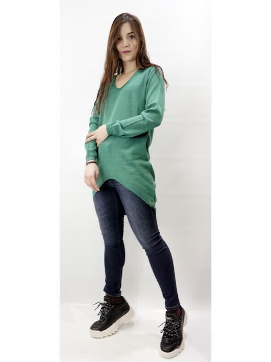 Aggel Damen Bluse Langärmelig Green