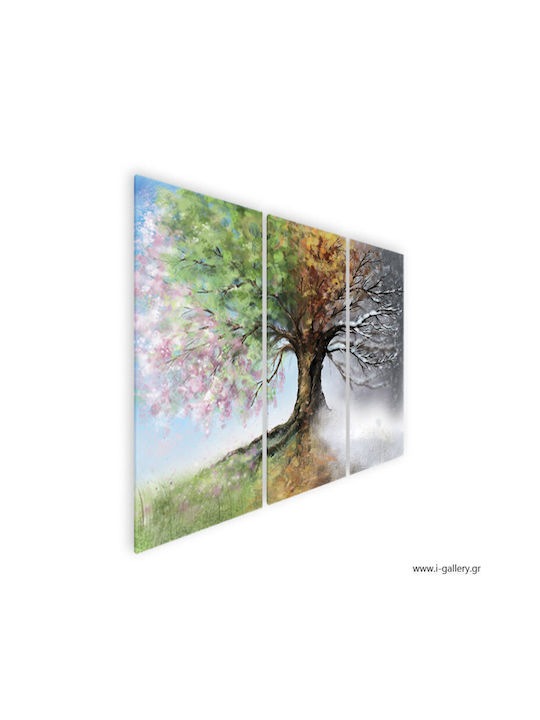 I-gallery Threefold Painting on Canvas 70x70cm