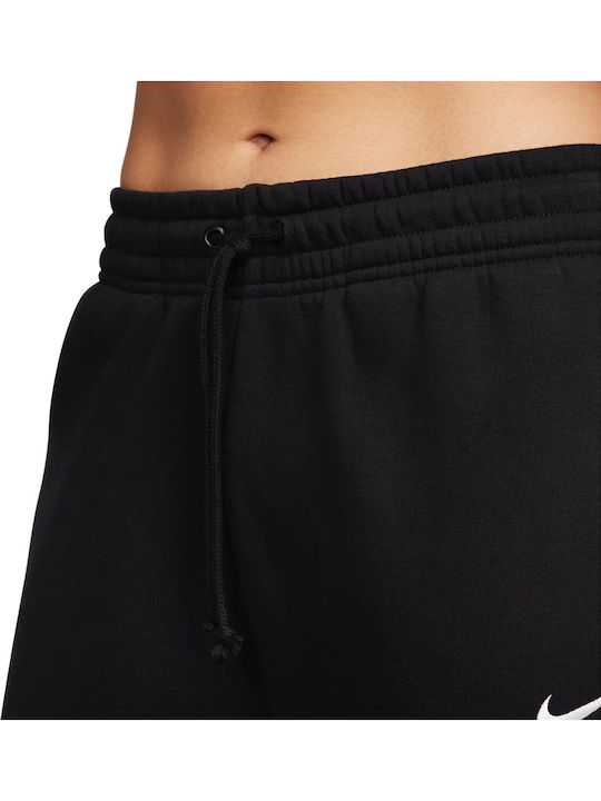 Sportswear Παντελόνι Φόρμας με Λάστιχο Fleece Μαύρο