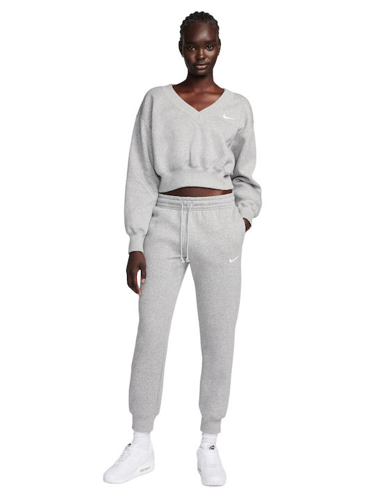 Sportswear Долнище на анцуг с гума Флийс Сив