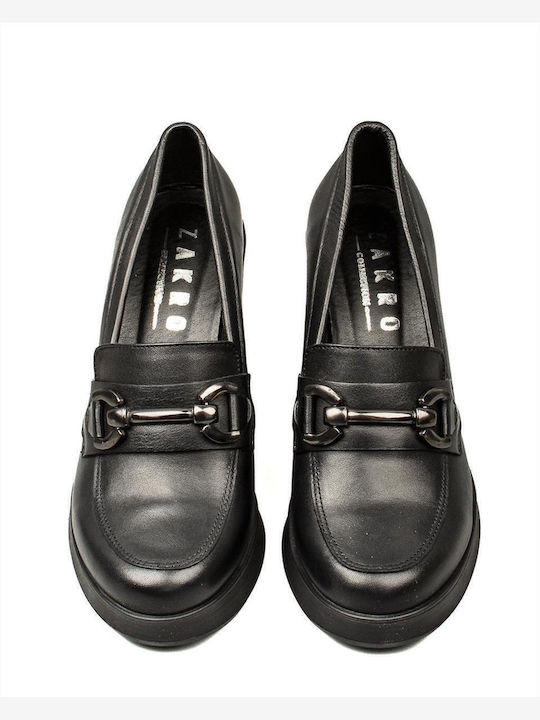 Leather Black Heels